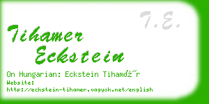 tihamer eckstein business card